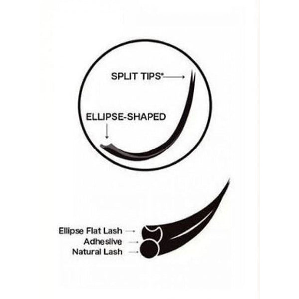 Ellipse FLAT soft double tip lashes - D 0.15mm. MIX